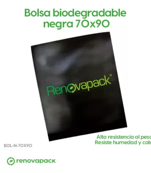 Alternative view of Bolsa biodegradable negra 70x90