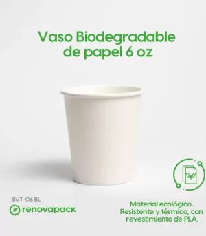 Alternative view of Vaso Térmico 6oz Biodegradable