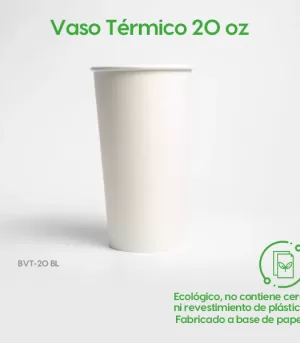 Alternative view of Vaso Biodegradable de papel 20 oz