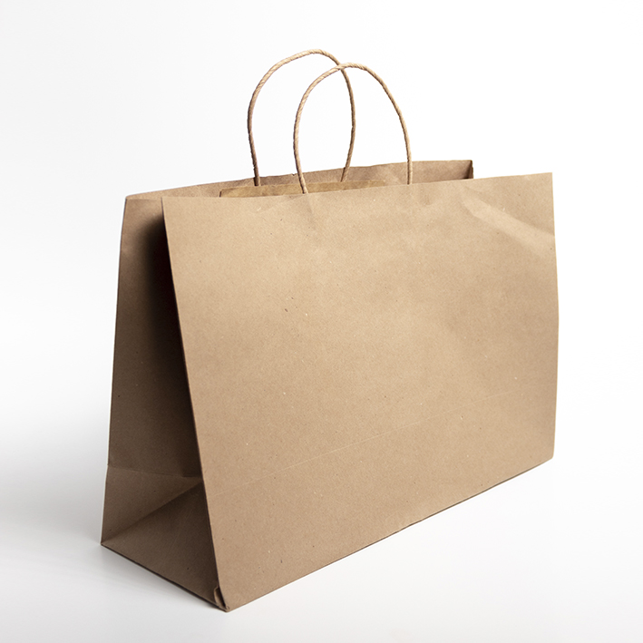 Bolsas de papel Kraft con asas para regalo, bolsas pequeñas de 20x16x8cm  para compras, embalaje de