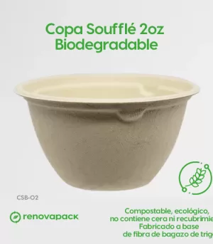 Alternative view of Copa Soufflé 2oz Biodegradable