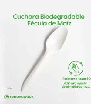Alternative view of Cuchara Biodegradable Fécula de Maíz