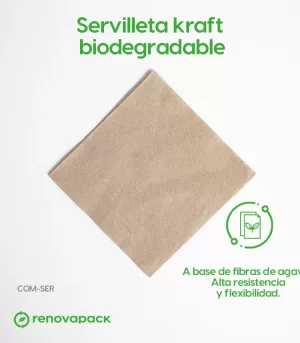 Alternative view of Servilleta kraft biodegradable