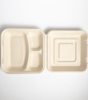 Renovapack - Contenedor 9x9x3 c 3 divisiones abierto cenital