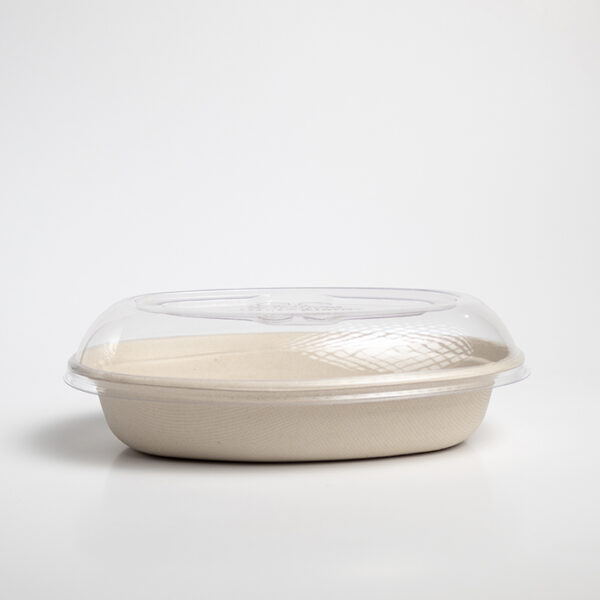 Tapa Contenedor Ovalado 24oz Biodegradable