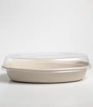 Tapa Contenedor Ovalado 32oz Biodegradable