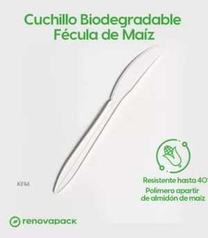 Alternative view of Cuchillo Biodegradable Fécula de Maíz