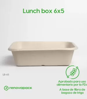 Alternative view of Contenedor Biodegradable Lunch-box 6x5