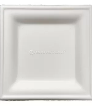 Plato Desechable Biodegradable Cuadrado 8" - Renovapack