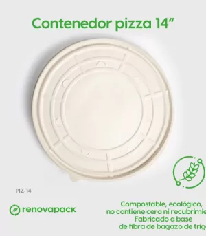 Alternative view of Caja para pizza de 14" Biodegradable - Renovapack