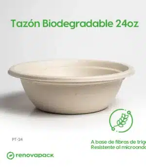 Alternative view of Tazón Biodegradable 24oz