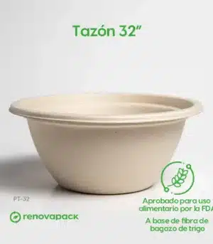 Alternative view of Tazón Biodegradable 32oz