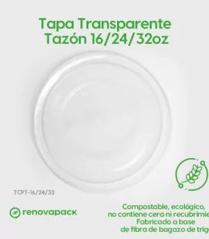 Alternative view of Tapa Transparente Tazón 16/24/32oz