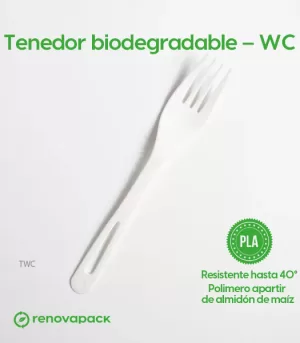 Alternative view of Tenedor biodegradable - WC