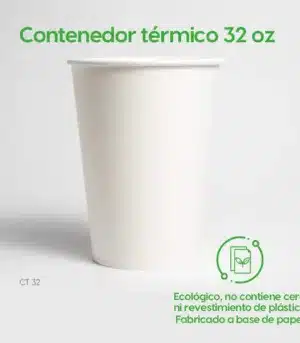 Alternative view of Contenedor Térmico 32oz Biodegradable