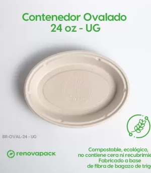 Alternative view of Contenedor Ovalado de 24oz - UG