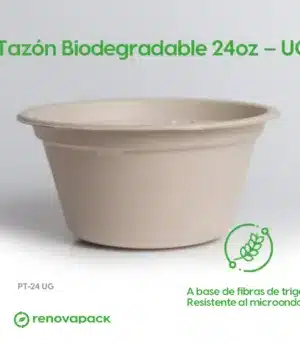 Alternative view of Tazón Biodegradable 24oz - UG