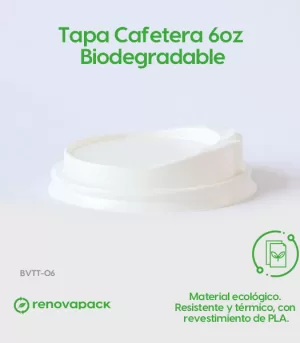 Alternative view of Tapa Cafetera 6oz Biodegradable