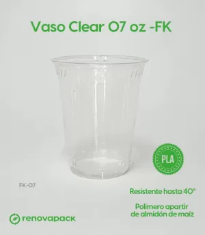 Alternative view of Vaso Biodegradable Transparente de 7 oz - Greenware