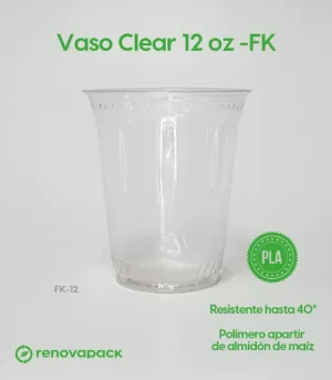 Alternative view of Vaso Biodegradable Transparente de 12 oz - Greenware
