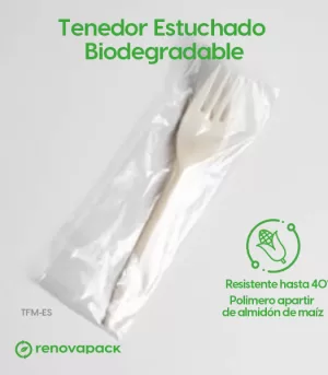 Alternative view of Tenedor Estuchado Biodegradable
