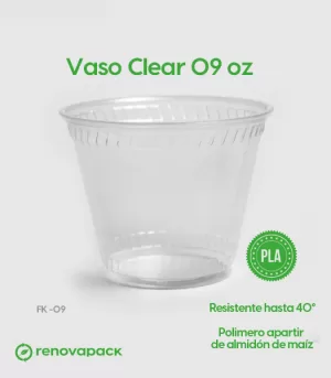 Alternative view of Vaso Biodegradable Transparente de 9 oz - Greenware
