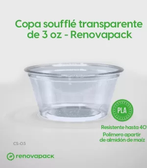 Alternative view of Copa soufflé transparente de 3 oz - Renovapack