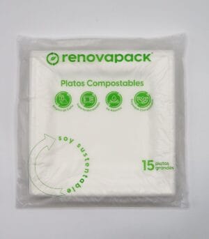 Alternative view of Plato cuadrado 8" - Retail