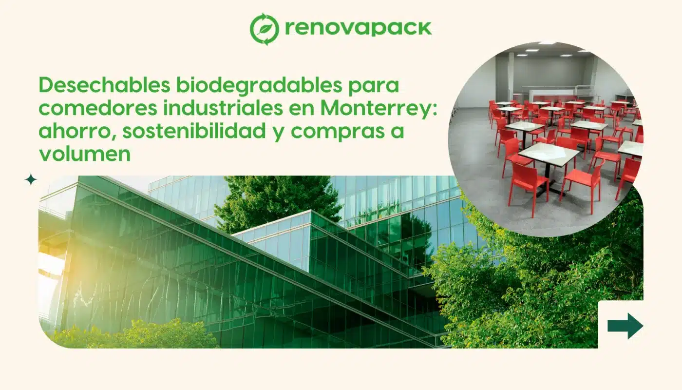 Desechables biodegradables para comedores industriales en Monterrey: ahorro, sostenibilidad y compras a volumen 