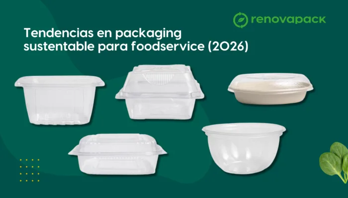 Tendencias en packaging sustentable para foodservice (2026): innovación, regulación y experiencia del consumidor.